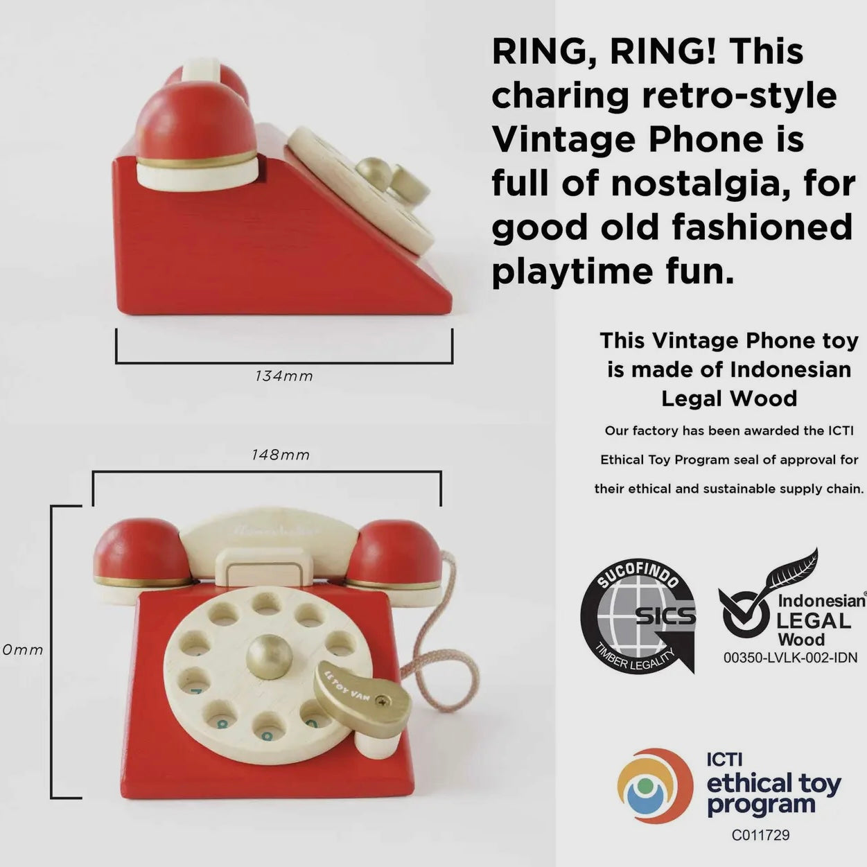Pretend Play - Wooden Phone
