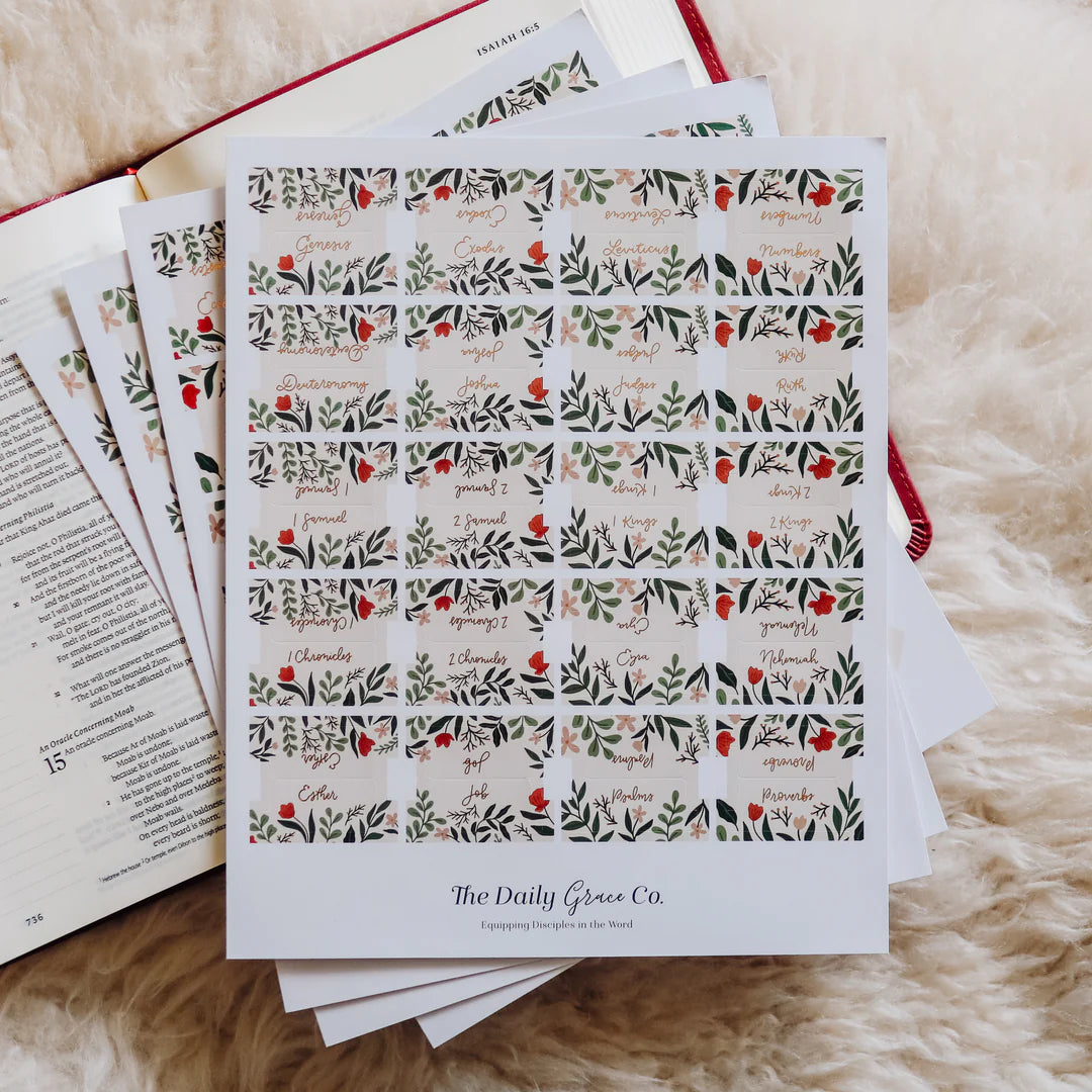 Bible Tabs - Rust Floral