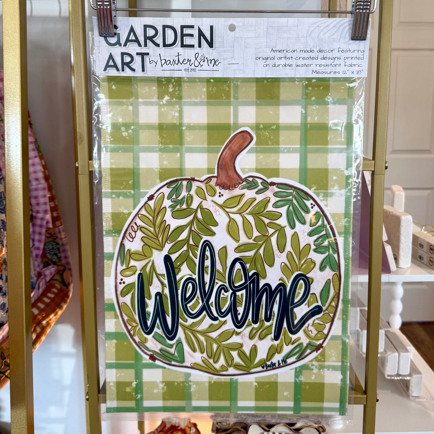 Garden Flag | Welcome Green Pumpkin