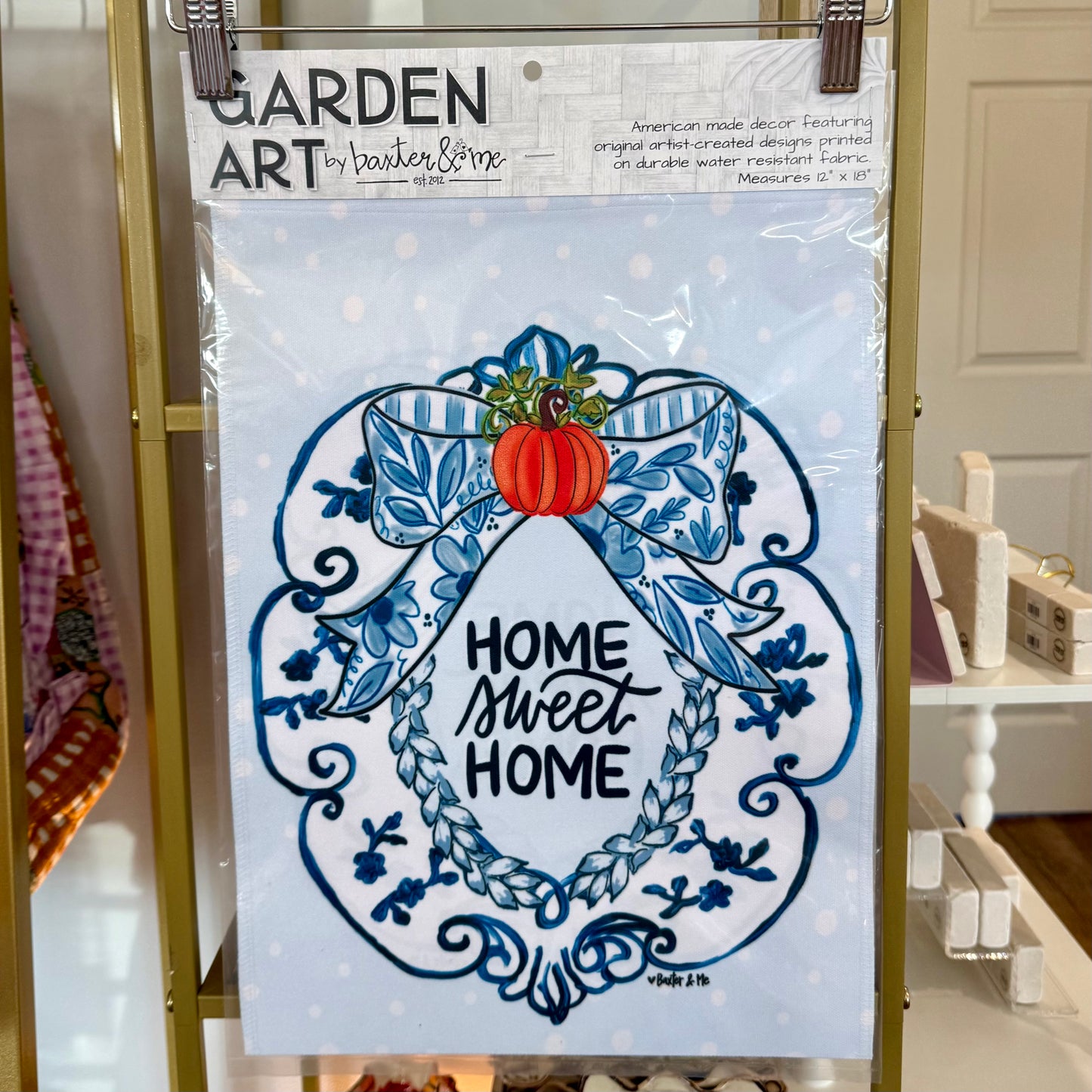 Garden Flag | Chinoiserie Pumpkin