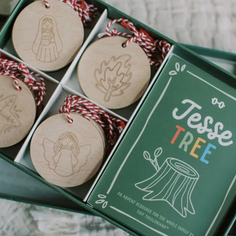 Tiny Theologians | Jesse Tree Ornaments + Cards Set