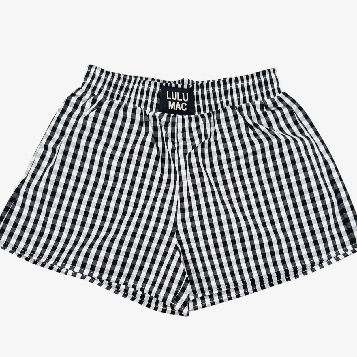 Lulu Mac Boxers | Black Gingham