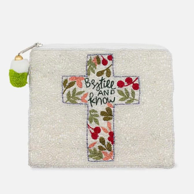 Beaded Pouch | Be Still and Know