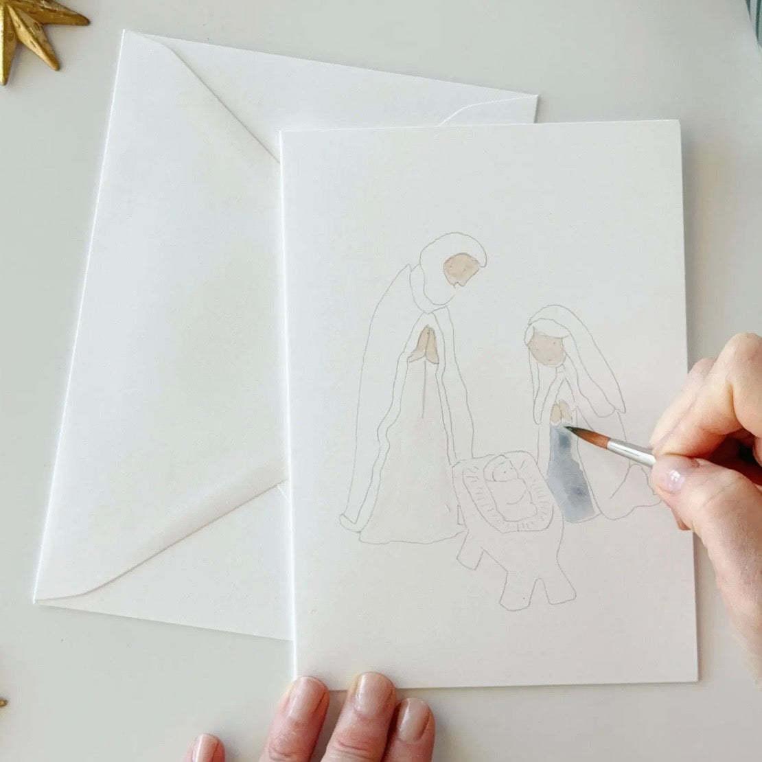 Paintable Watercolor
Notecard Set
| Nativity