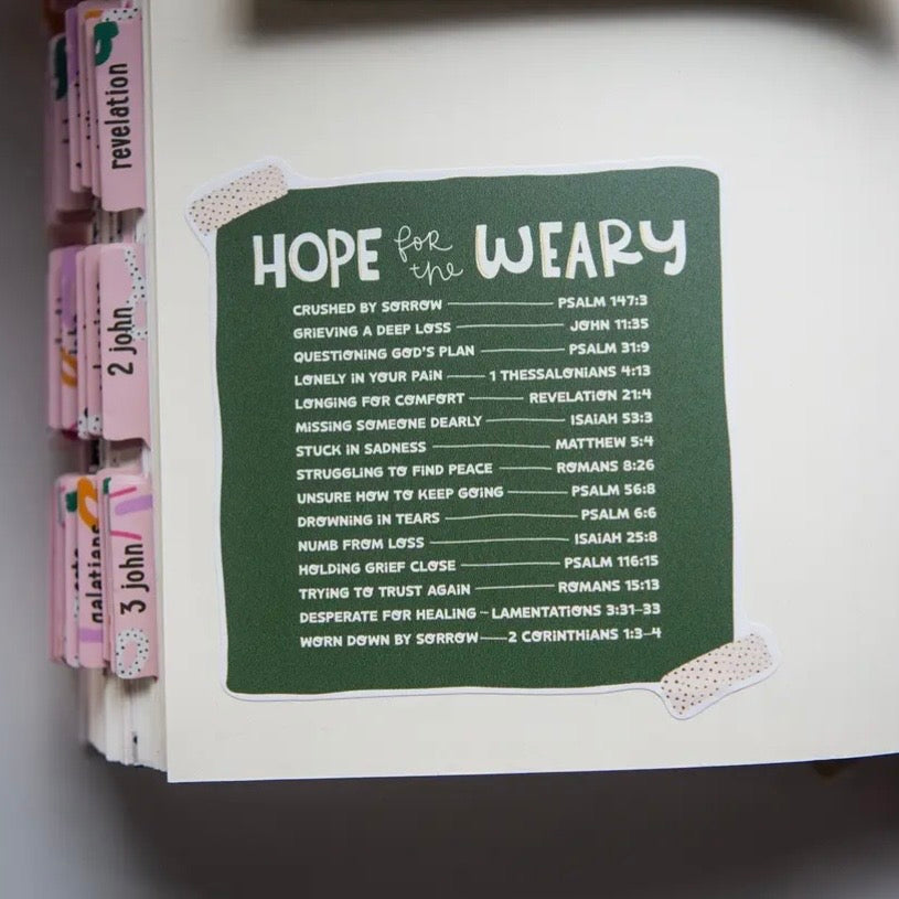 Reference Sticker | Hope For The Weary