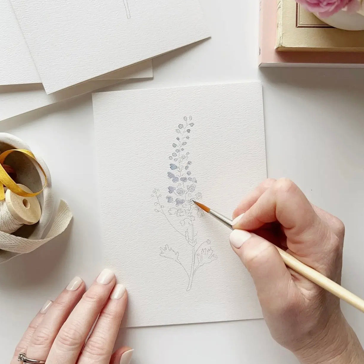 Paintable Watercolor
Notecard Set
| Garden Flowers