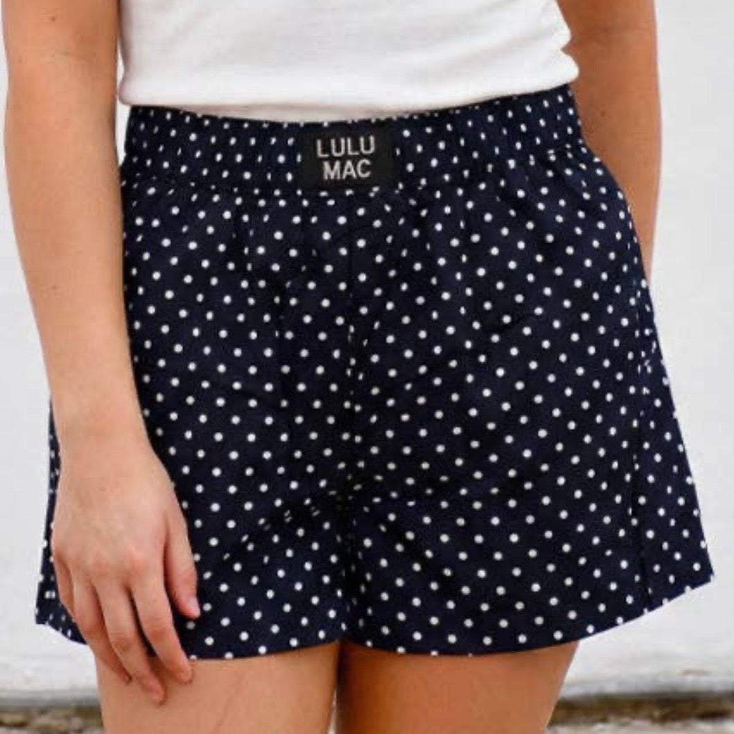 Lulu Mac Boxers | Navy Dot