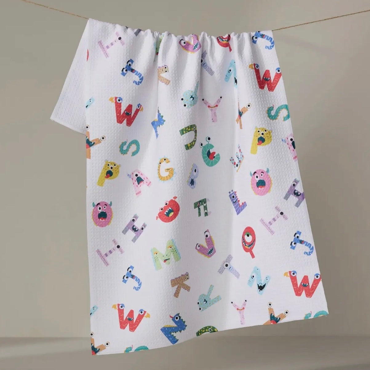 Geometry Dish Towel | Alphabet