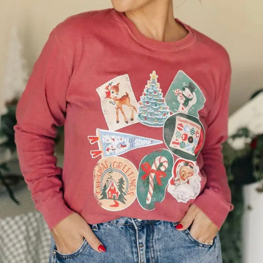 Tee | Vintage Christmas Long Sleeve