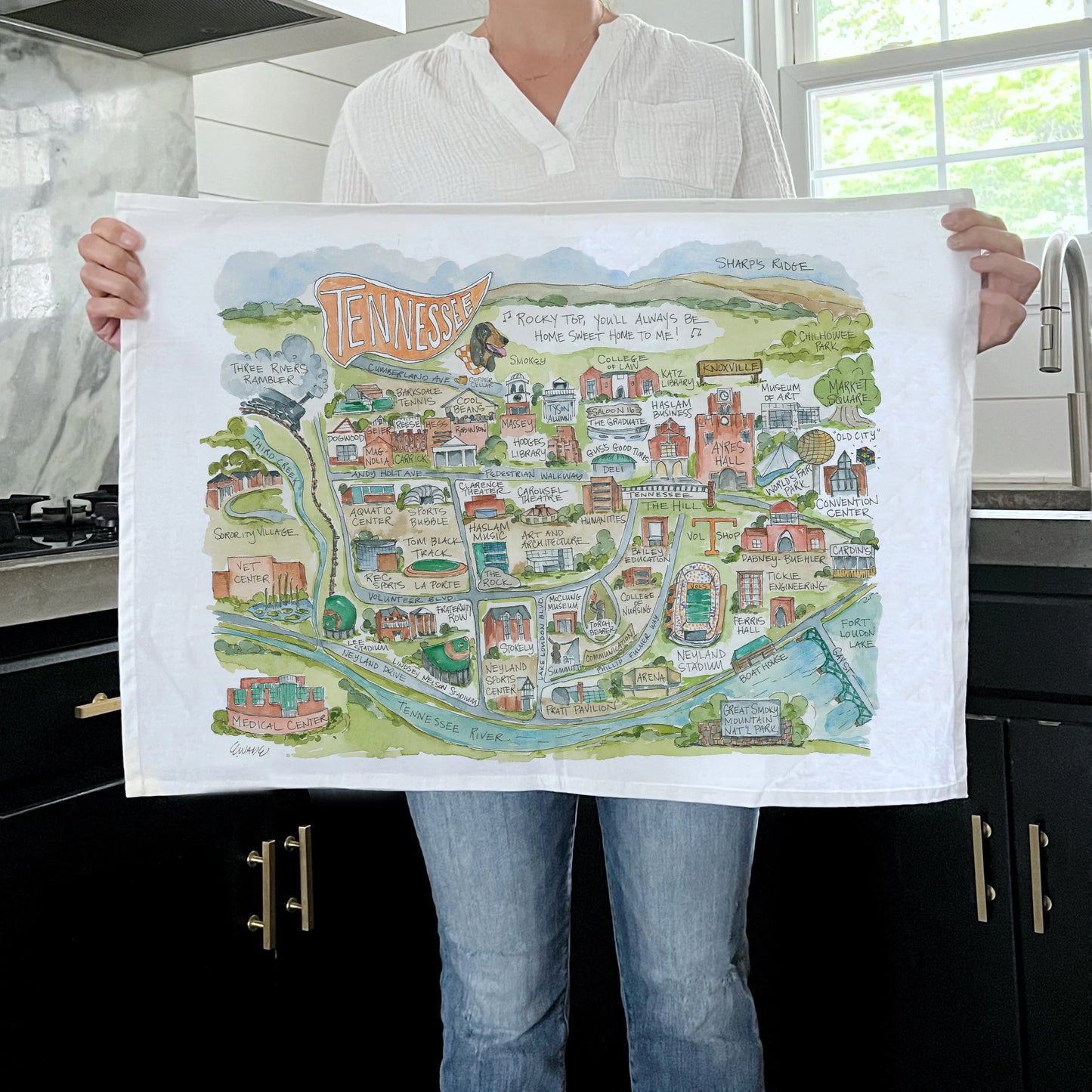 Elizabeth Wade Tea Towel - University of Tennessee Campus
