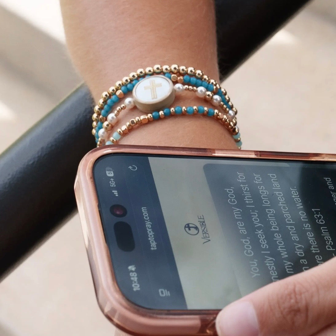 Tap To Pray Survivor Series Gold-Filled Beaded Bracelet | Chosen