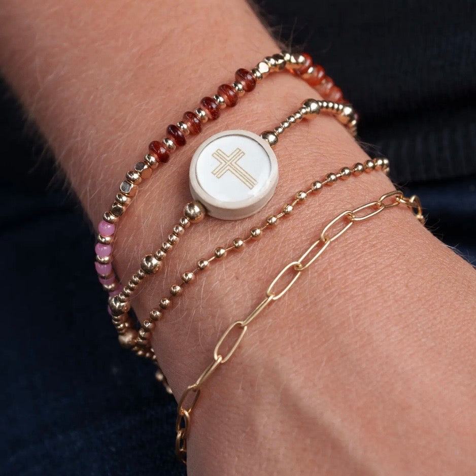 Tap To Pray Survivor Series Gold-Filled Beaded Bracelet | Everlasting