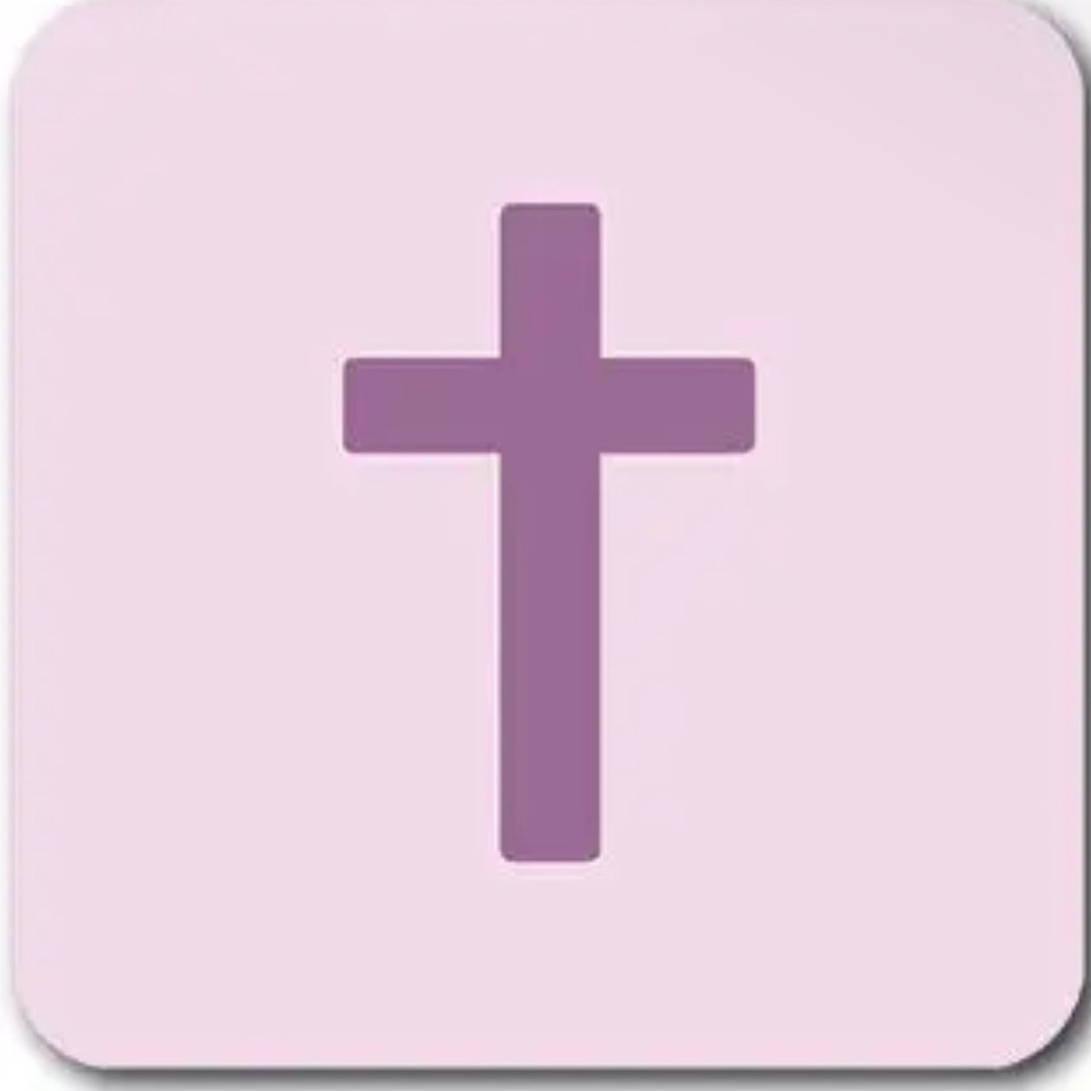 Tap To Pray Vinyl Sticker | Purple Cross