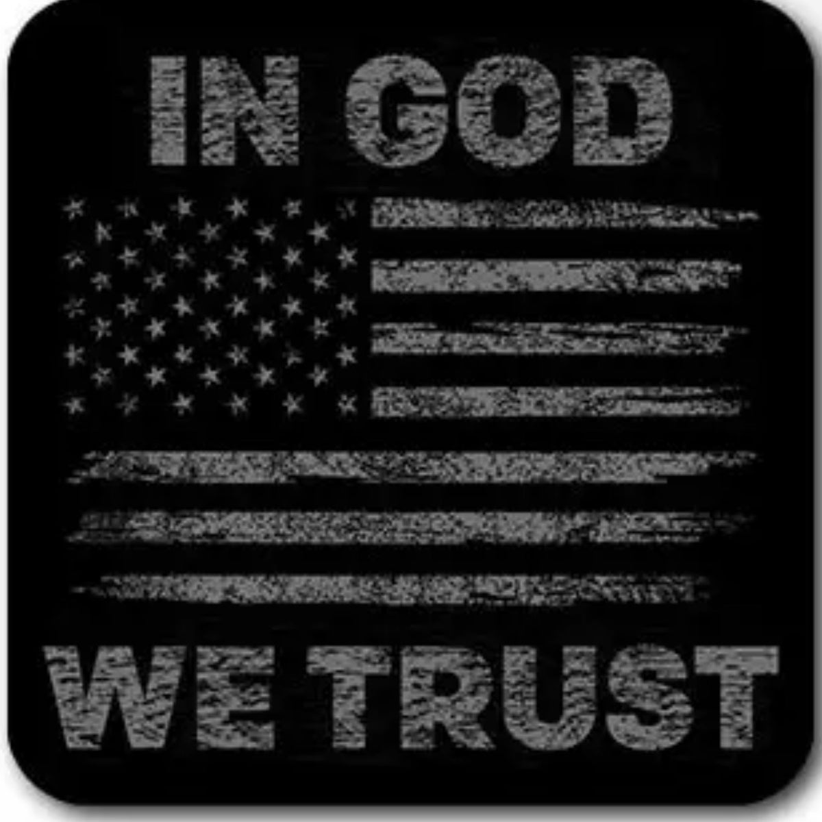 Tap To Pray Vinyl Sticker | In God We Trust Flag