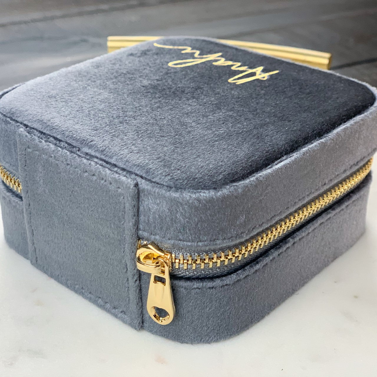 Personalized Velvet Jewelry Box