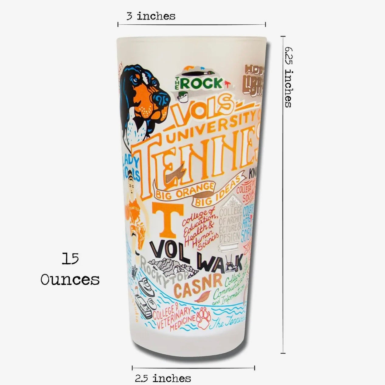 University of Tennessee Drinking Glass