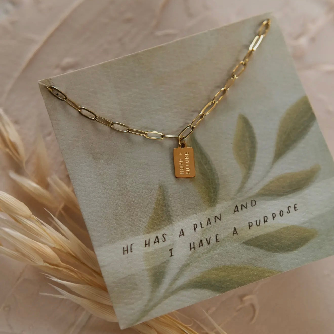 Mini Tag Necklace | Hope + Future