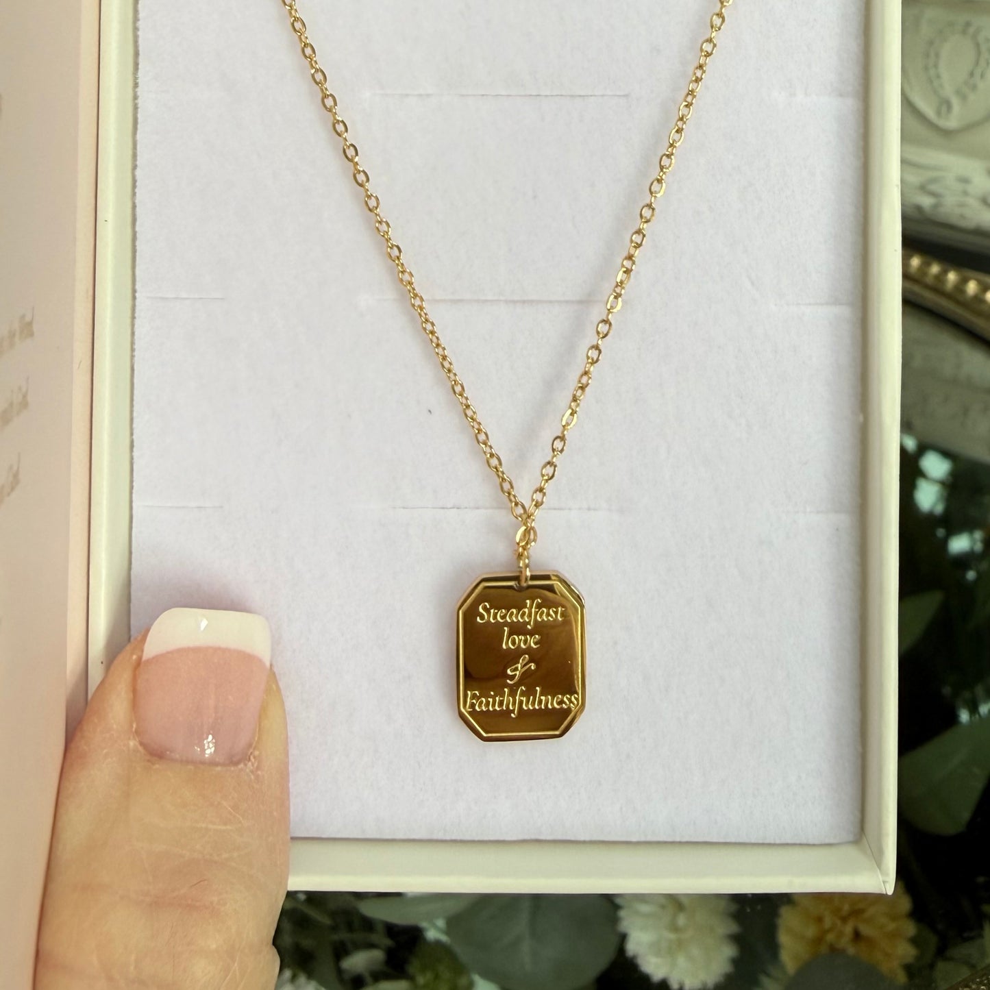 LoveStory Necklace | Steadfast Love Faithfulness Proverbs 3:3