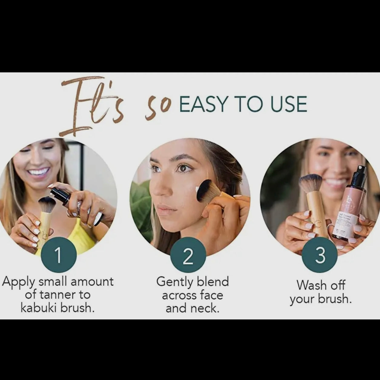 Beauty By Earth Self Tanner Kabuki Facial Tan Application Brush