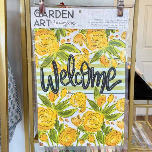 Garden Flag | Yellow Flowers Welcome