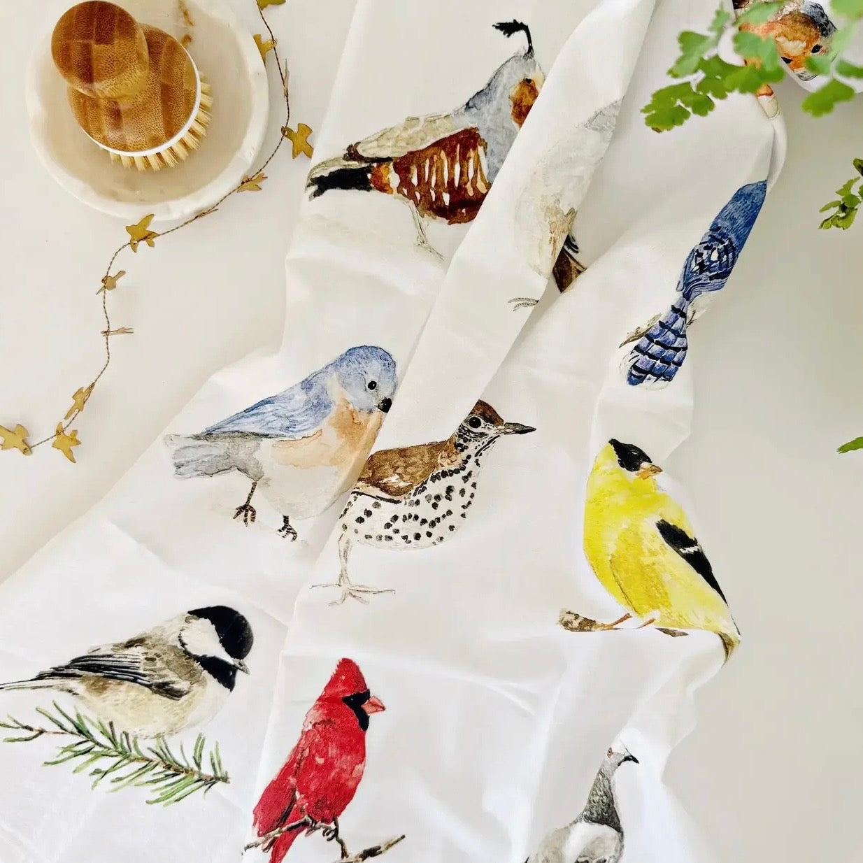 Flour Sack Tea Towel | Birds