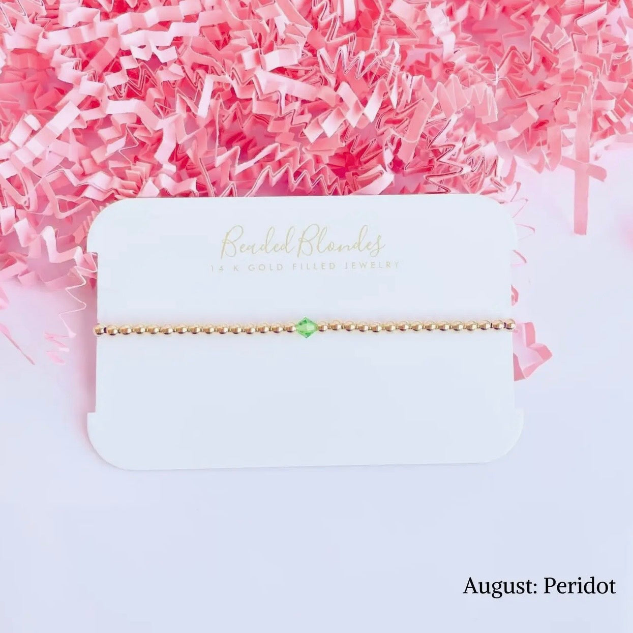 Beaded Blondes Birthstone Swarovski Bracelet | 
August