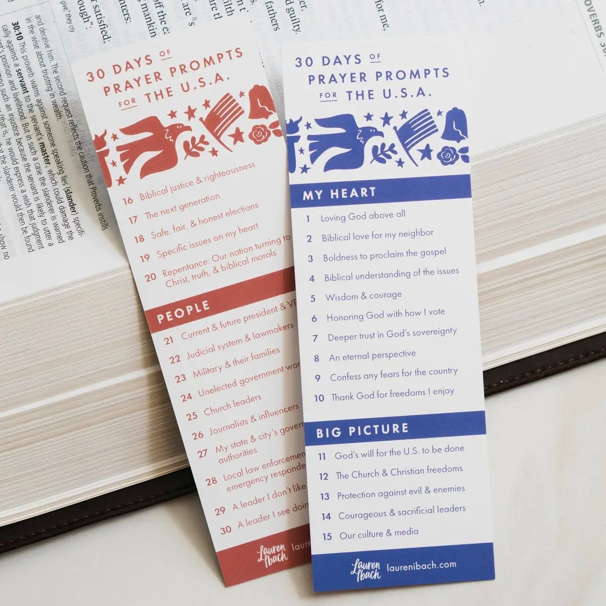 Bookmark | Prayer Prompts For the USA