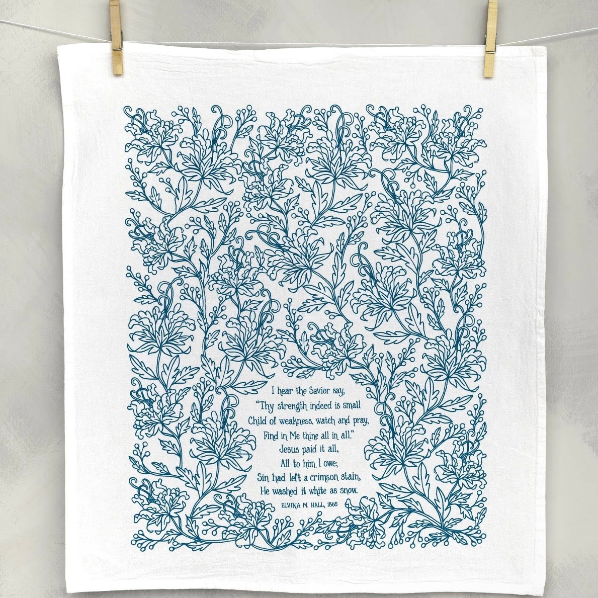 Hymn Tea Towel | Jesus Paid It All