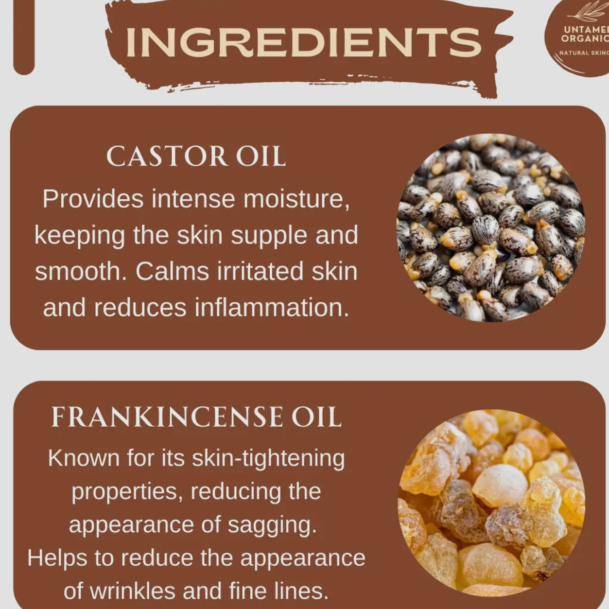 Organic Castor & Frankincense
Oil Roller