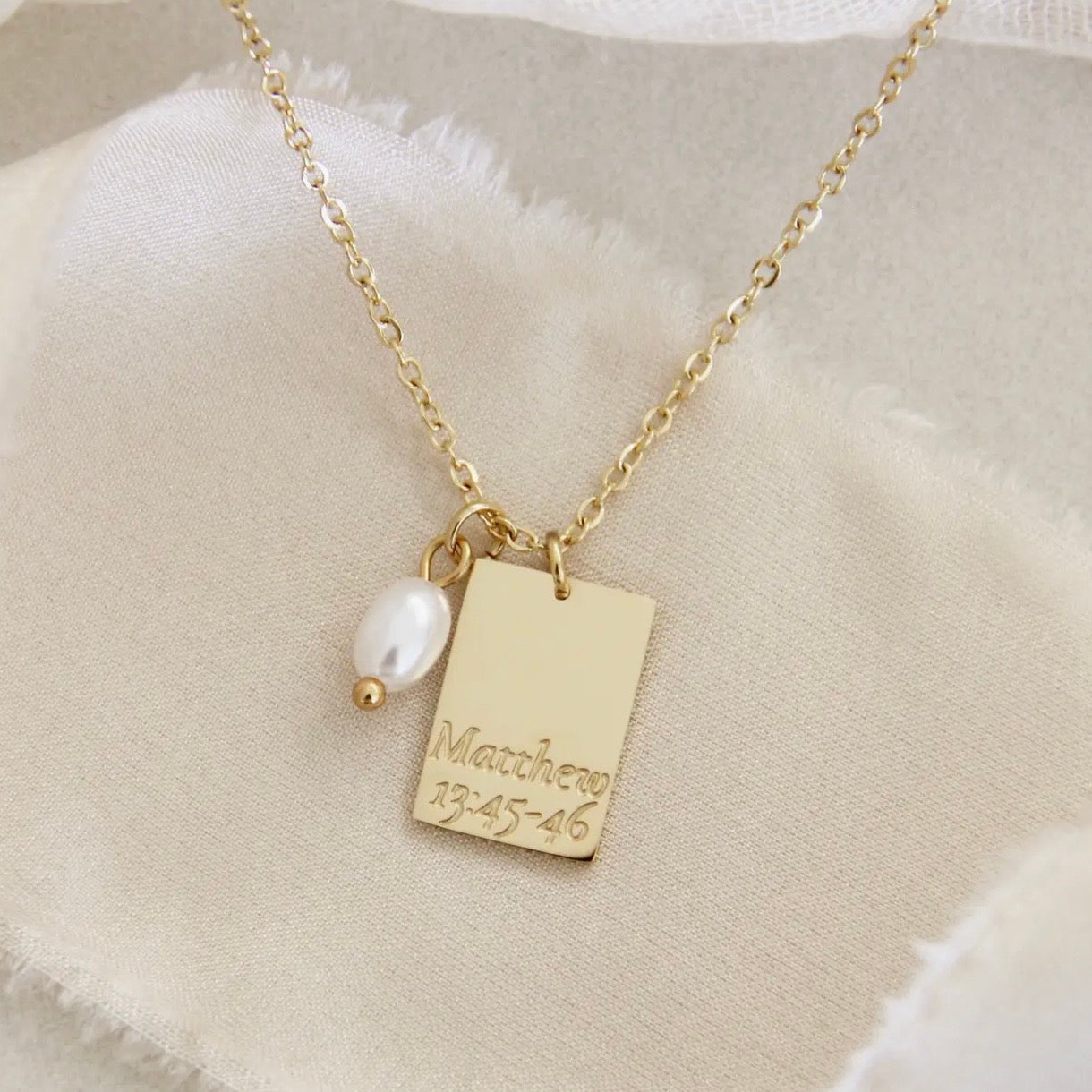 LoveStory Necklace | Parable of the Pearl of Great Price Matt 13:45-46