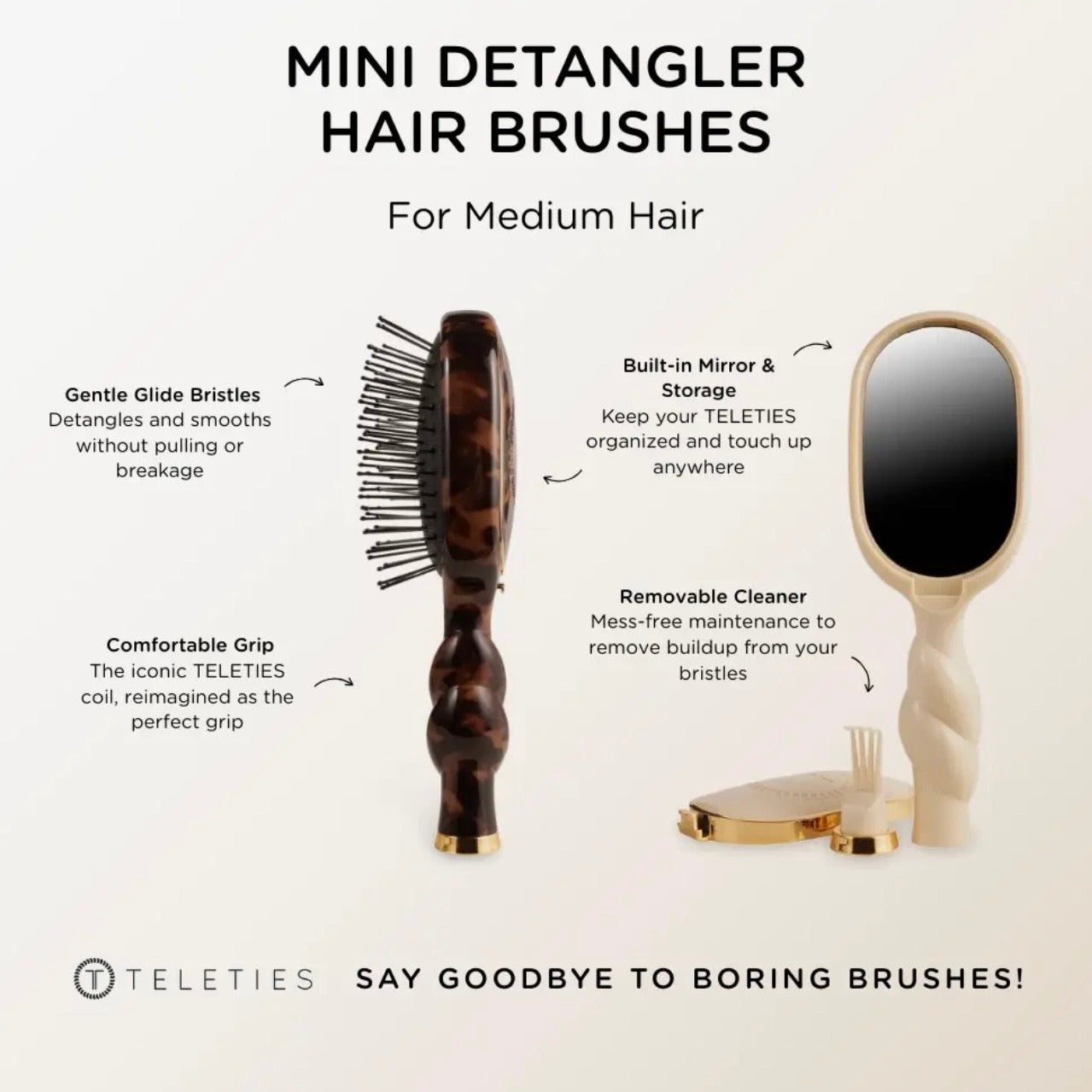 Mini Detangler Hair Brush | Medium Hair