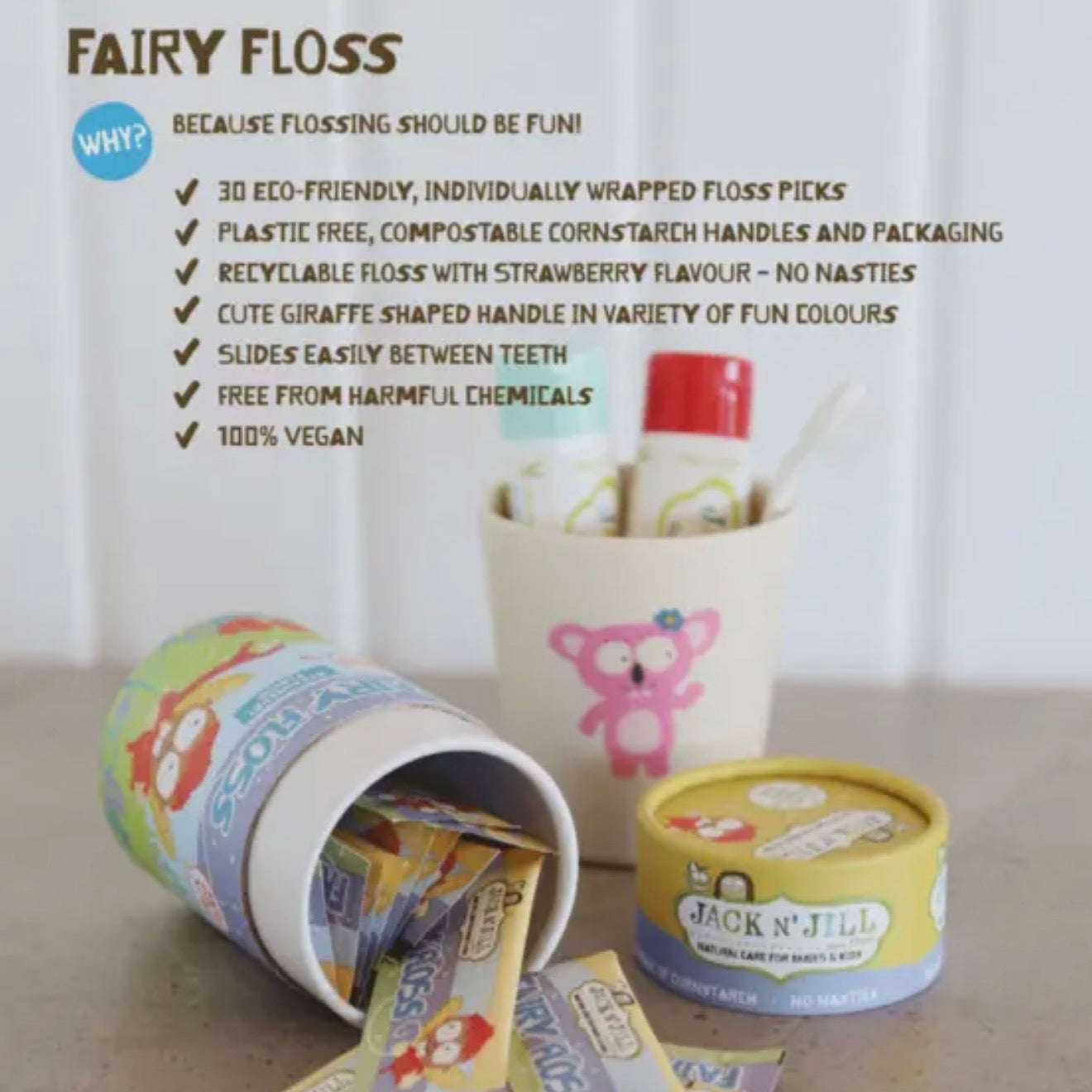 Jack N’ Jill Fairy Floss Dental Flossers