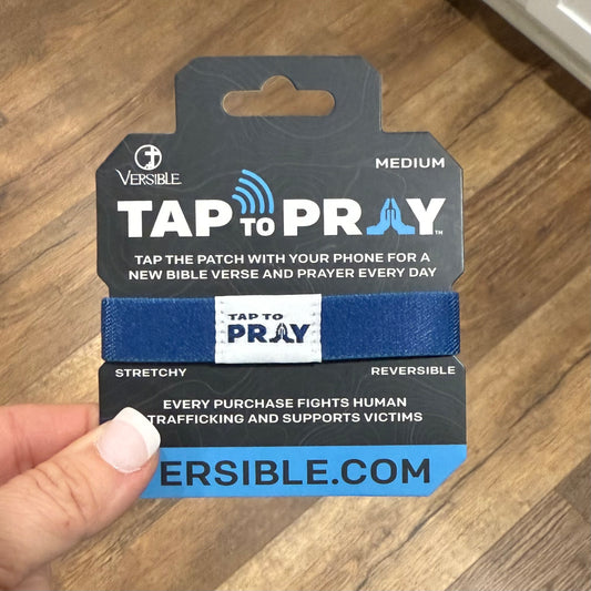 Tap To Pray Bracelet | Navy & Gray
