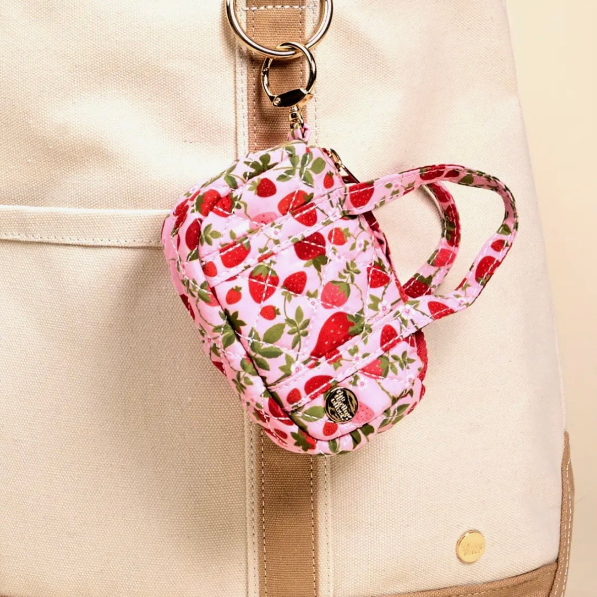 Itty Bitty Duffle Bag Charm | Strawberry Fields