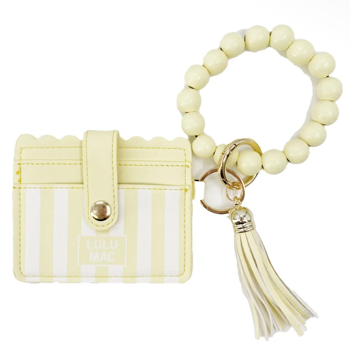 Lulu Mac Beaded Wristlet | Butter Stripe
