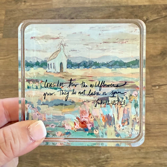 Acrylic Scripture Block | Luke 12:27-28