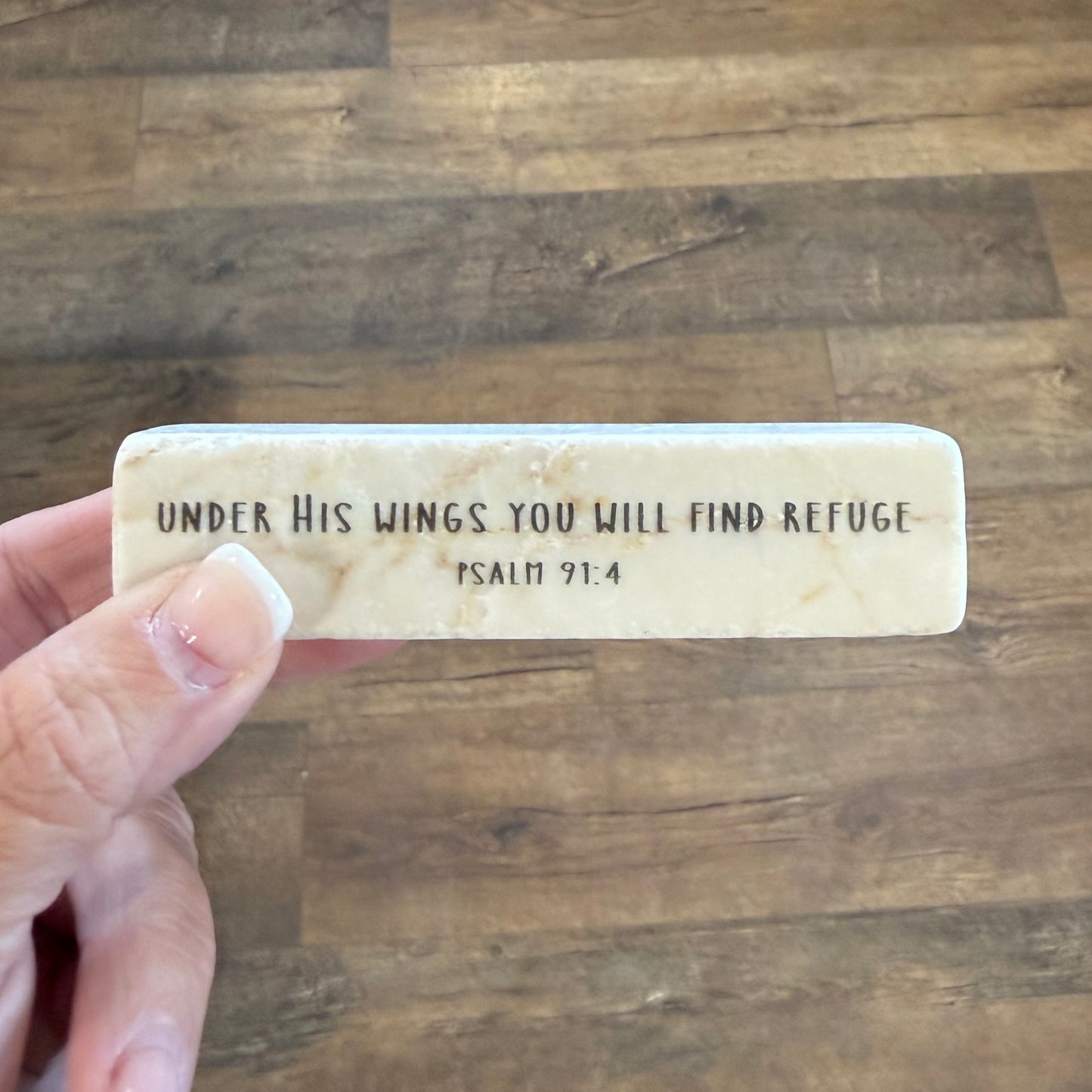 Scripture Stones | Under His Wings | Quarter