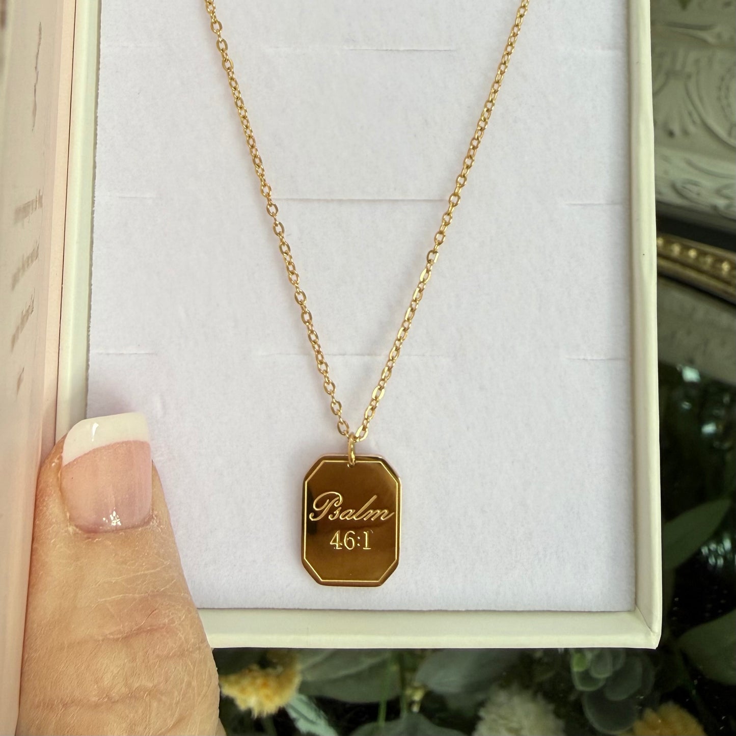 LoveStory Necklace | God Is Our Refuge and Strength Psalm 46:1