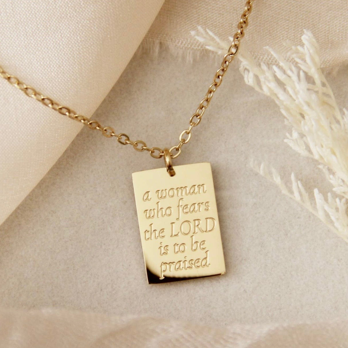 LoveStory Necklace | Proverbs 31 A Woman Who Fears the Lord