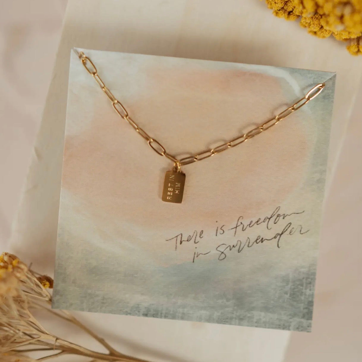 Mini Tag Necklace | Rest In Him