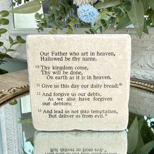 Scripture Stones | Lord’s Prayer | Coaster