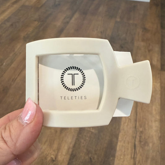 Teleties Square Flat Clip | Small | Toasted