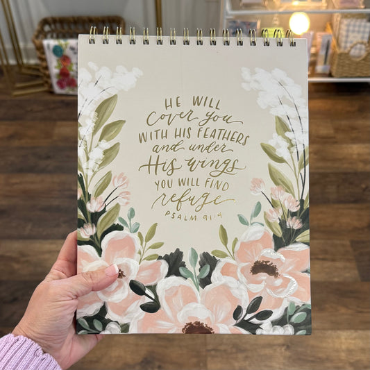 Wirebound Notepad | He Will Cover You