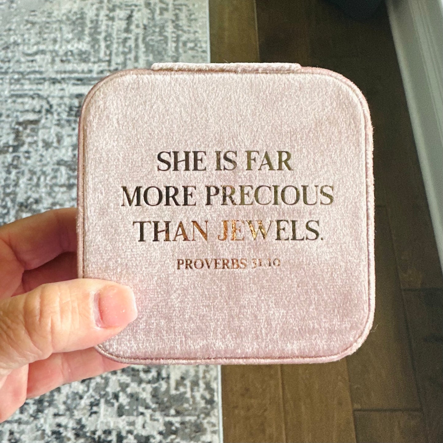 Personalized Velvet Jewelry Box