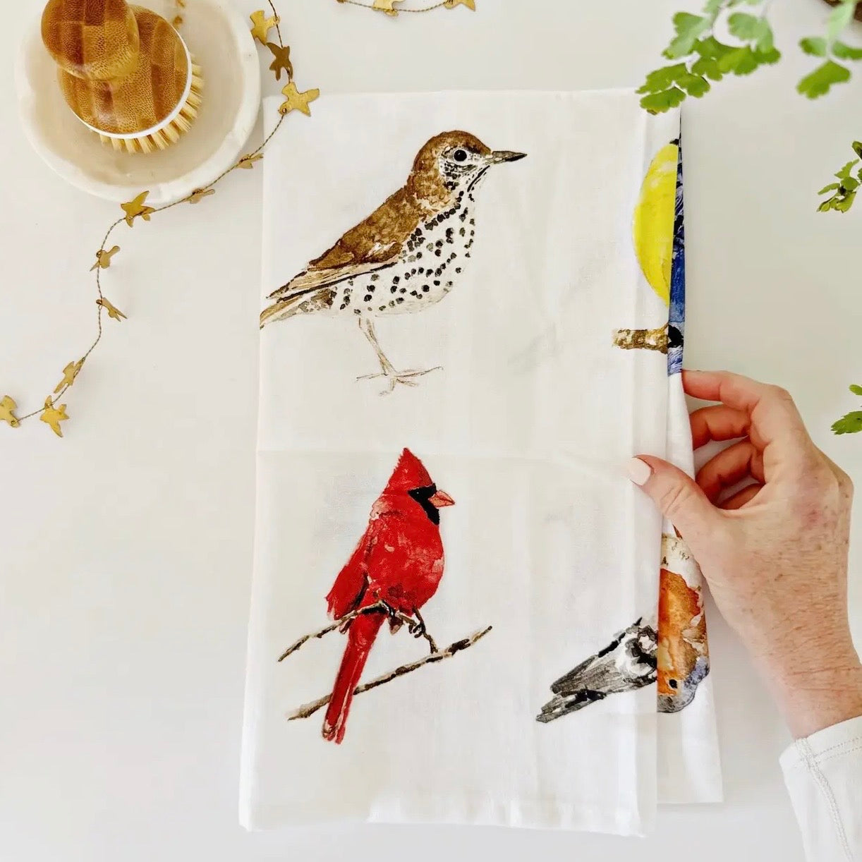 Flour Sack Tea Towel | Birds