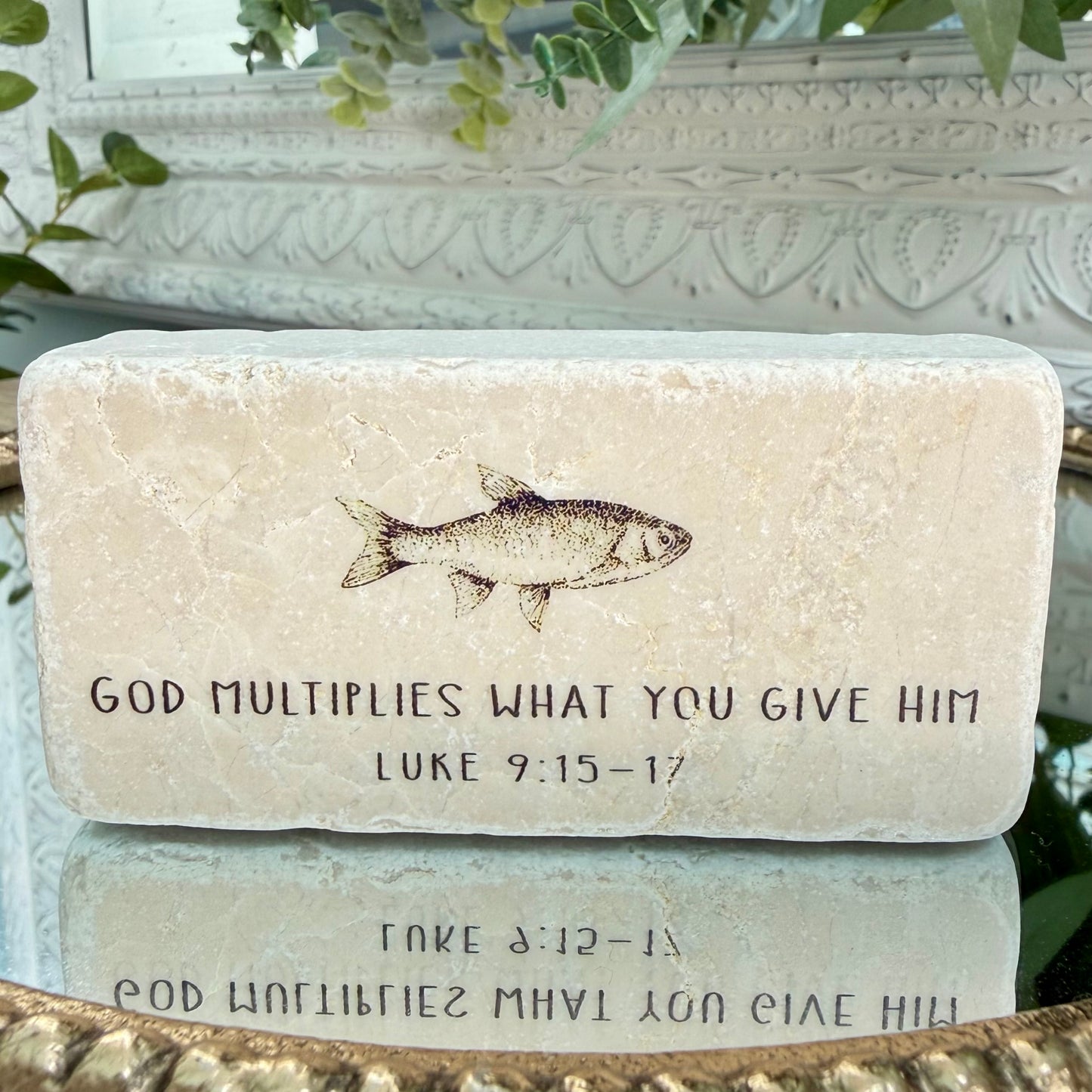 Scripture Stones | Fish | Half Block