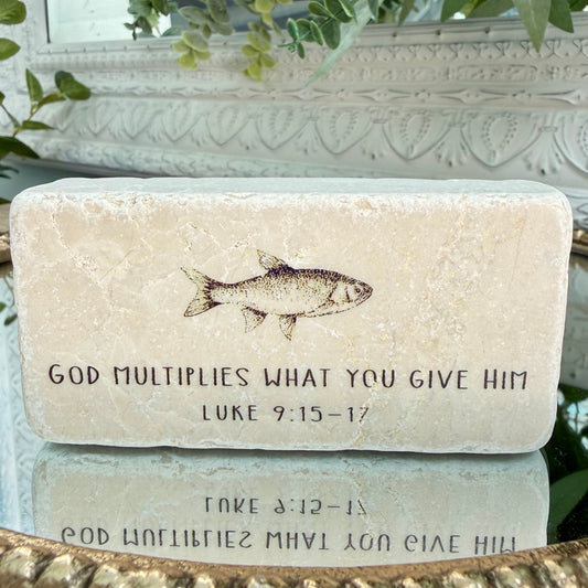 Scripture Stones | Fish | Half Block