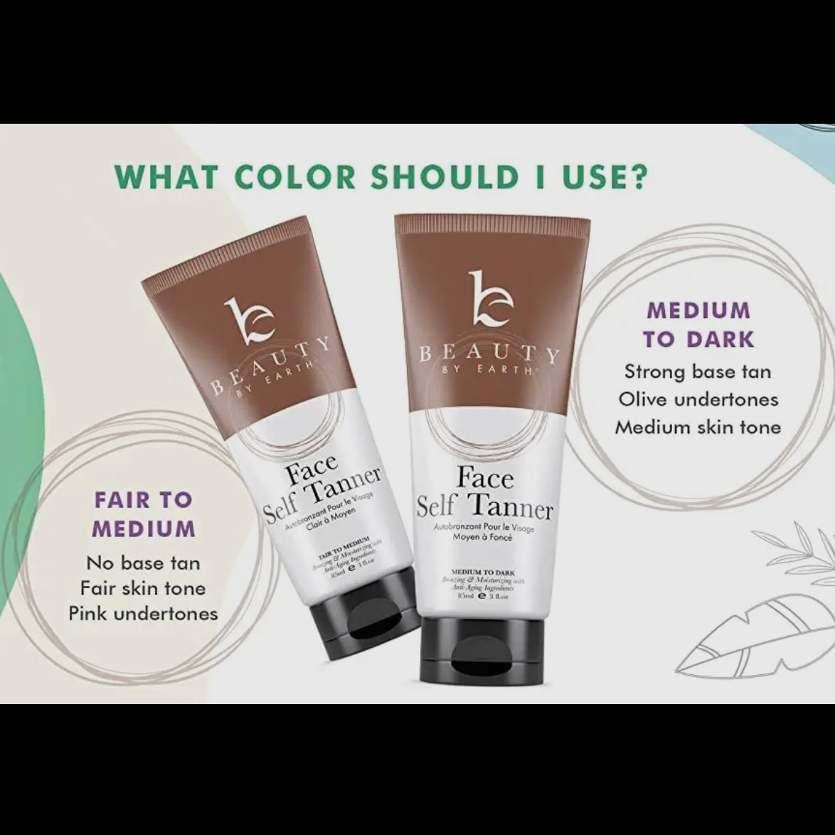 Beauty By Earth Self Tanner Face Lotion | Fair To Medium