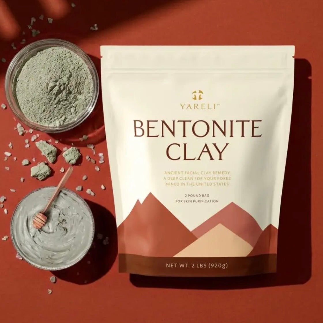 Bentonite Volcanic Clay Face Mask & Detox Mineral Bath
