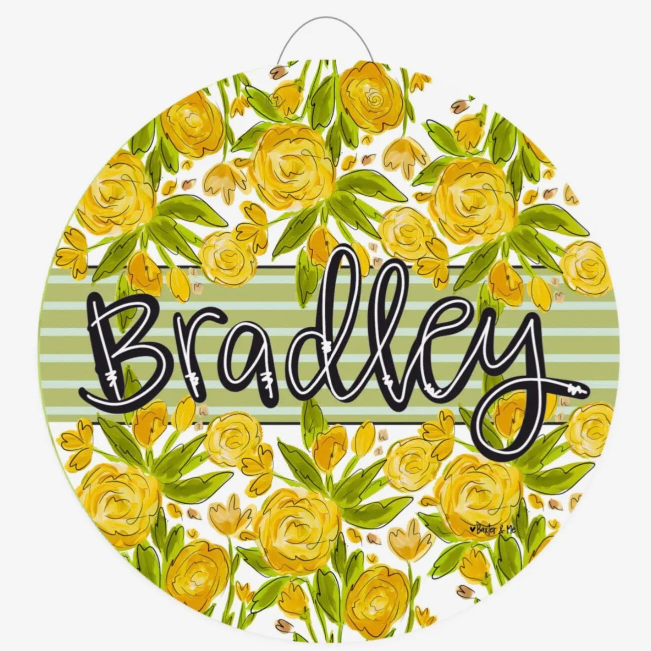 Personalized Door Hanger | Sunny Petals